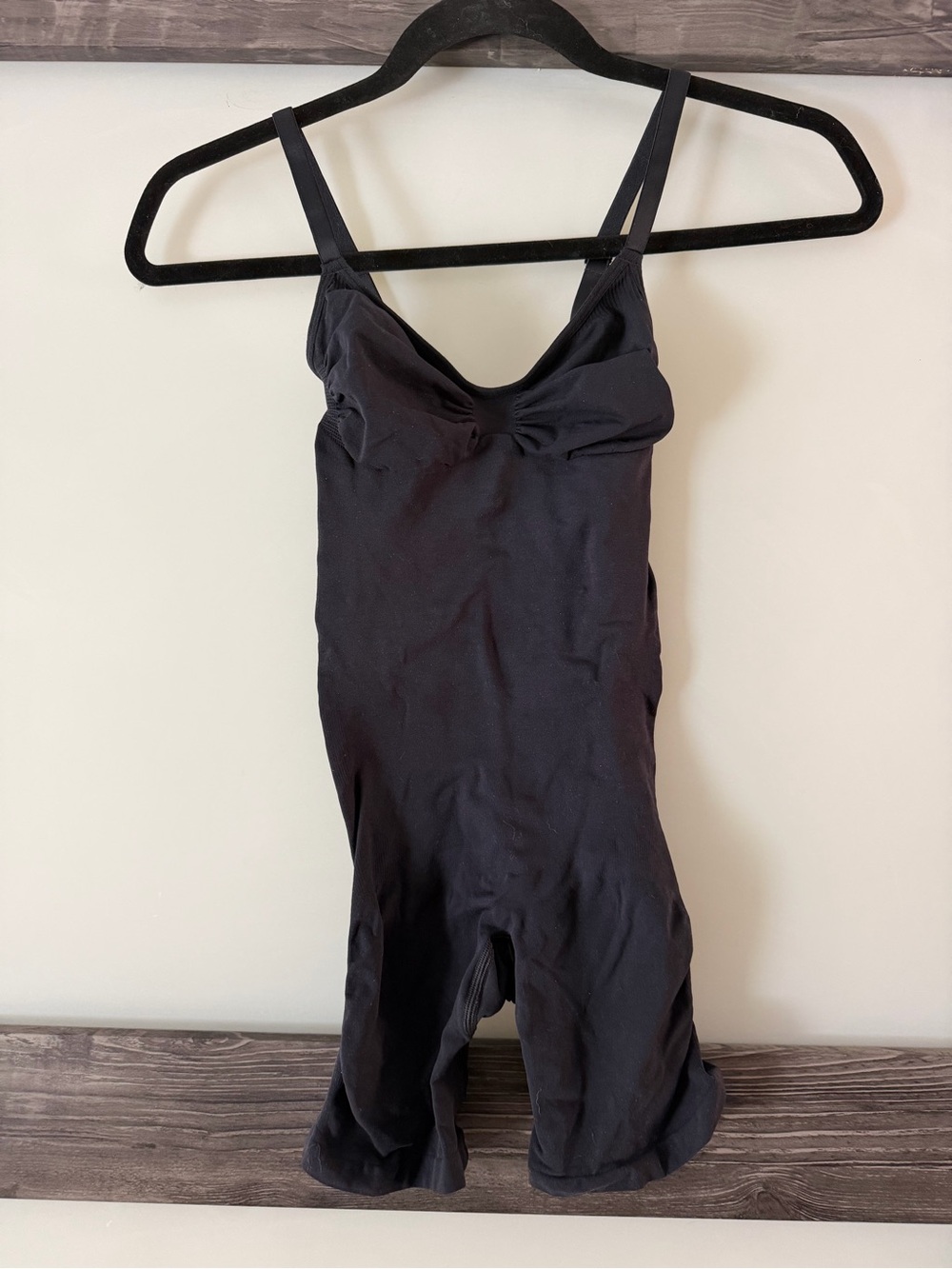 SKIMS Mid Thigh Sculpting Bodysuit in Onyx